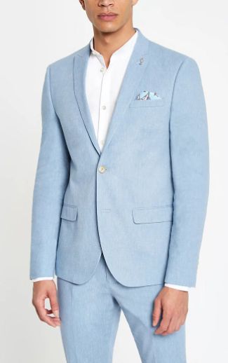 Blue cotton suit