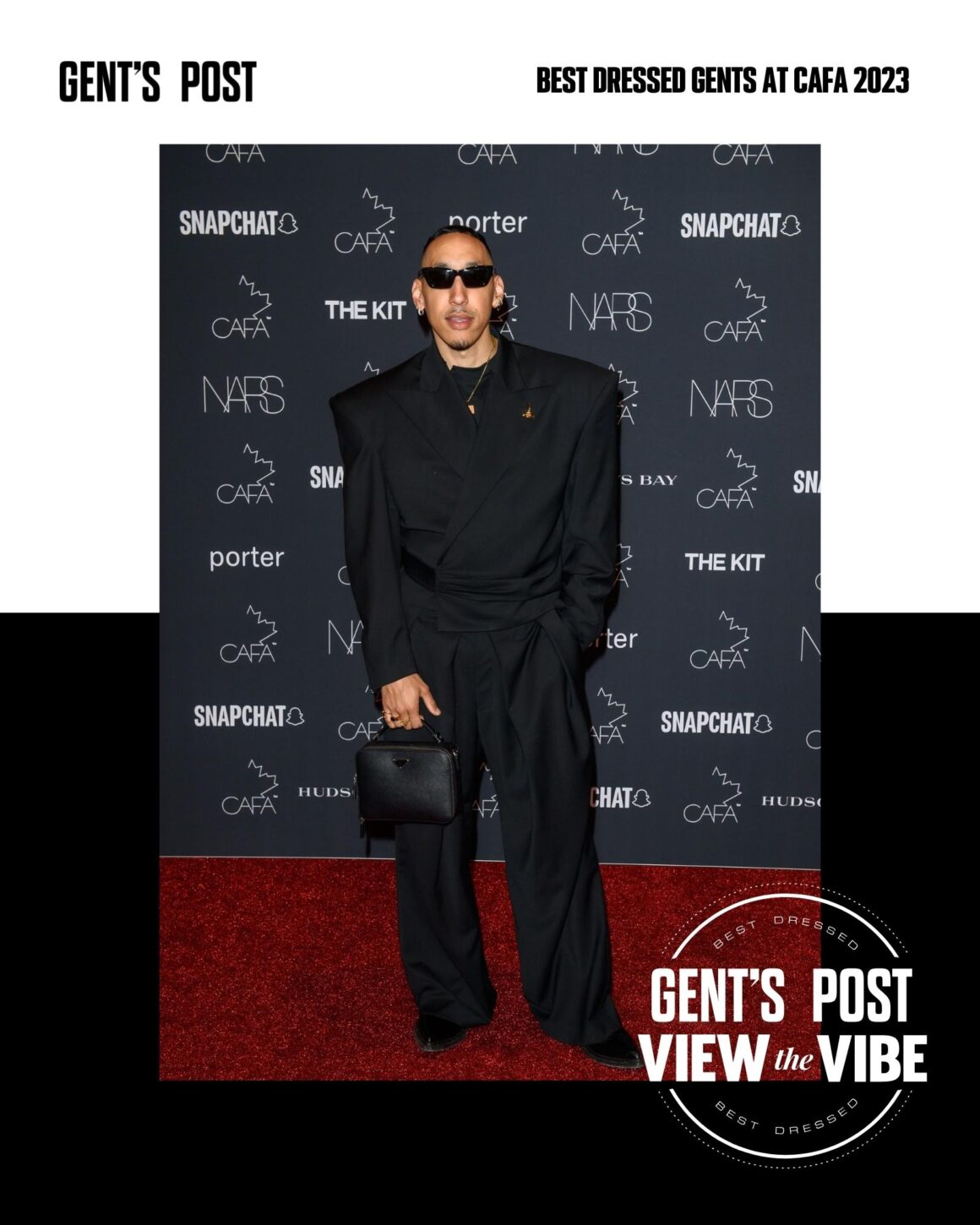 CAFA Nominee for stylist of the year, Bobby Bowen in a custom Mr. Saturday suit, (Photo: George Pimentel and team / CAFA)