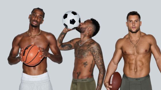 Skims Mens in Canada football icon, Neymar Jr; 2022 NFL Defensive Player of the Year, Nick Bosa; and NBA All-Star, Shai Gilgeous-Alexander. Photographed by long-time collaborator of the brand, Donna Trope launch globally Gent's Post Kim Kardashian Men's best Underwear