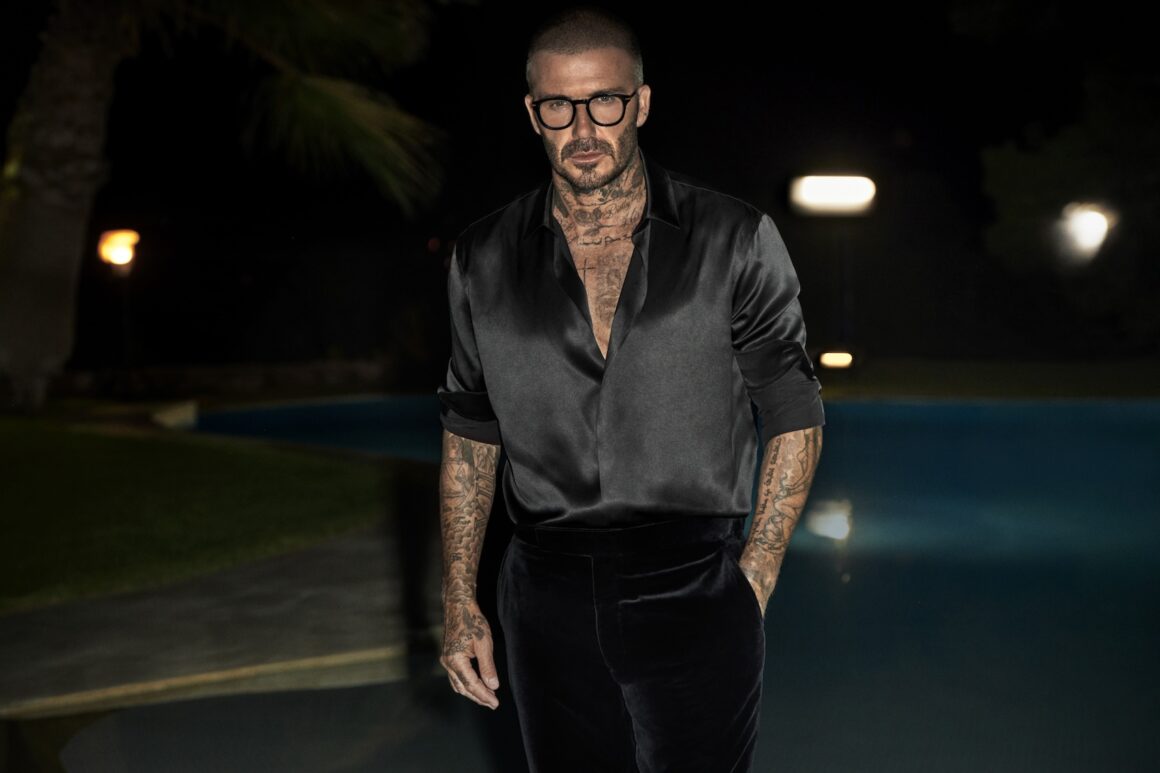 SS24 David Beckham shows off his abs in new Spring/Summer eyewear campaign