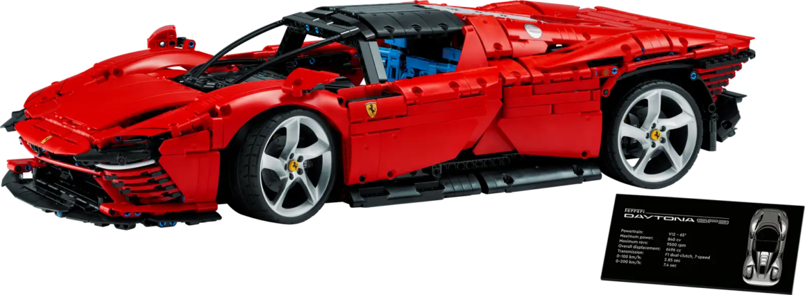 Ferrari Daytona SP3 F1 and Supercar LEGO kits are a racing and car dream