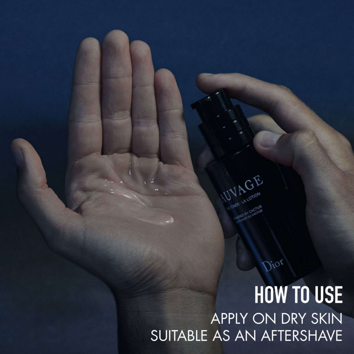 How to use the toner. Dior beauty's Sauvage mencare skincare collection line made from Cactus new.