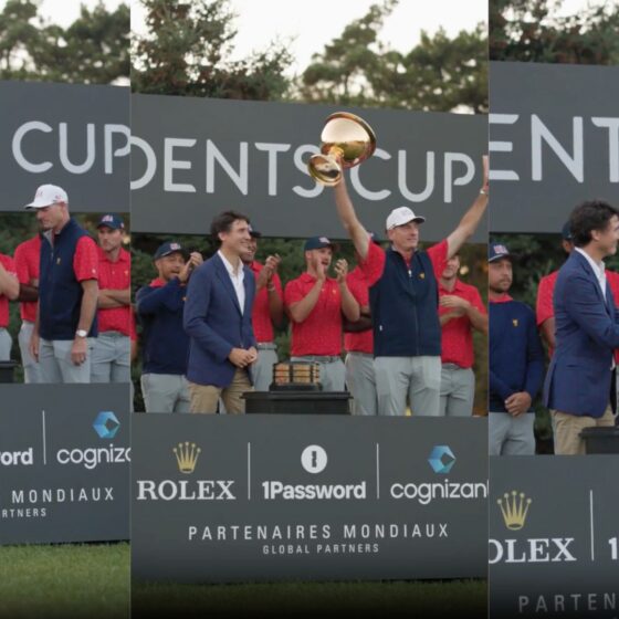 Trudeau at the President's Cup in Montreal with team USA