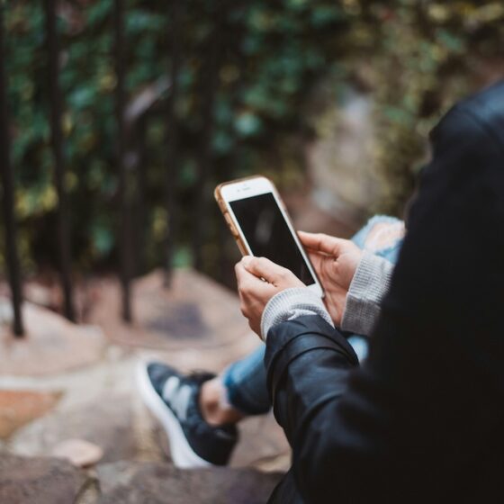 person holding a cellphone