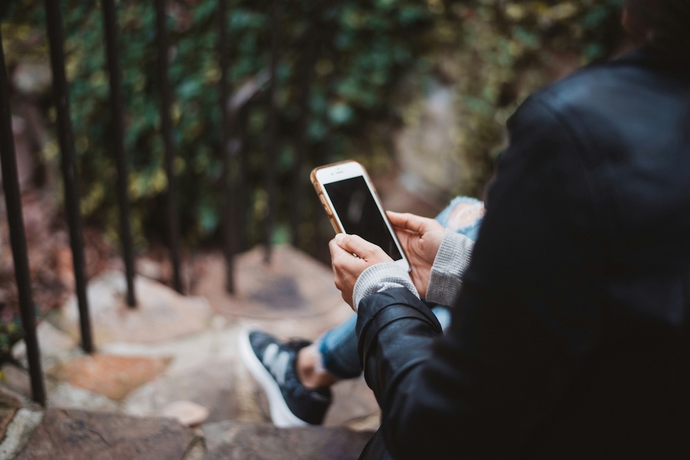 person holding a cellphone