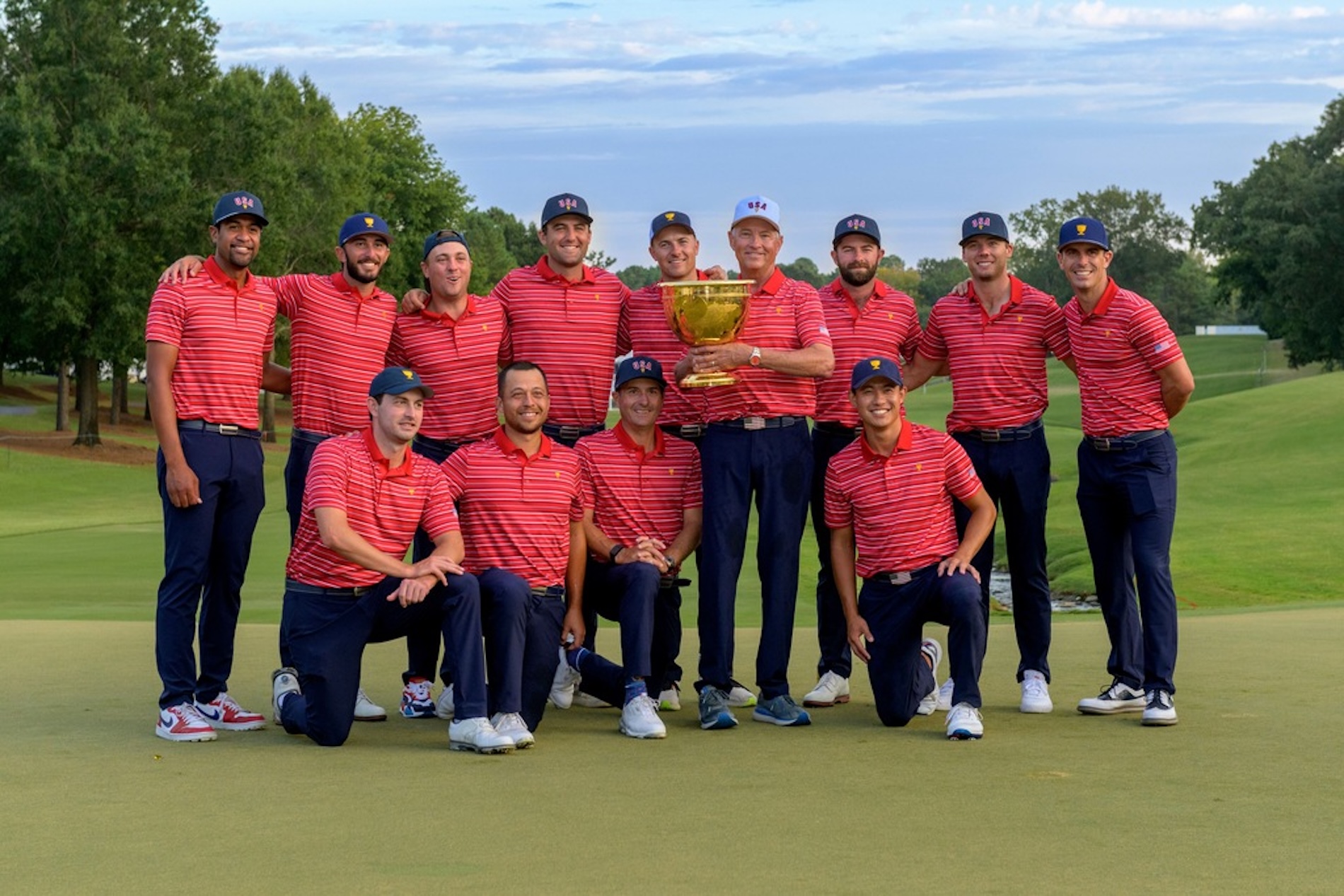 Team USA Golf at the 2024 Presidents Cup where they took the cup