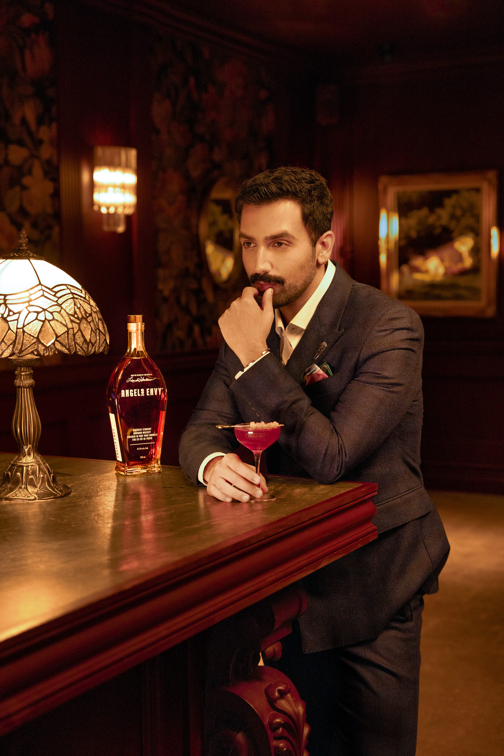 Ashkan Hobian portrait for Modern Gents Angel's Envy Finished Whiskeys @ashkanhobian hobian twins