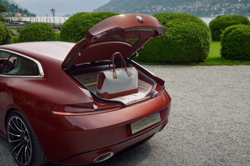 BMW Speedtop in Lake Como Italy Duffel bag leather