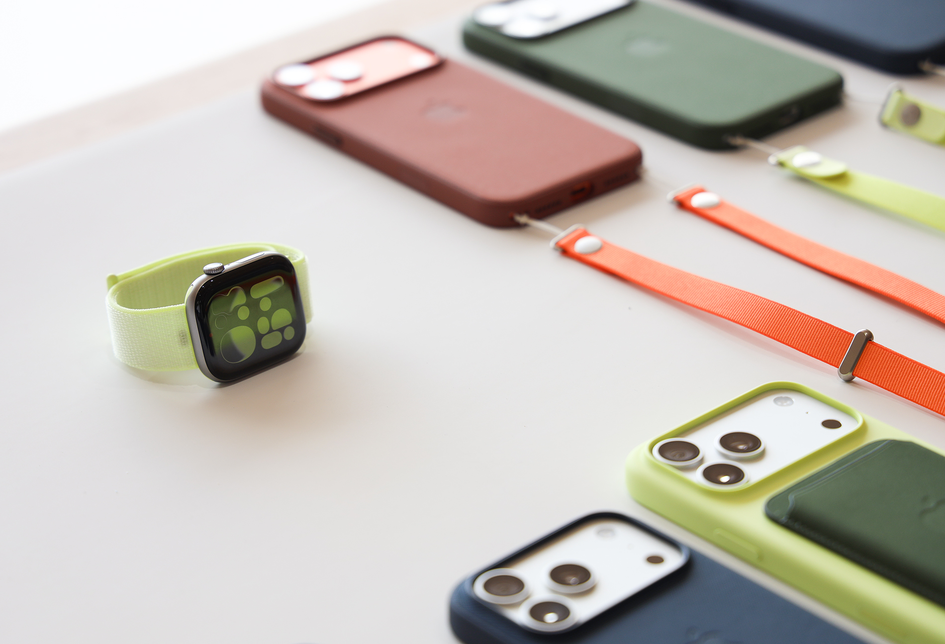 Apple Watch SE on display with the newly release iPhone 17 lineup and accessories. 