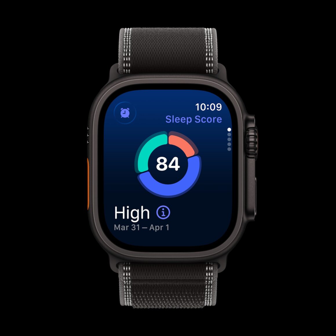 Apple Watch Ultra 3 Sleep Score App on display. (Photo: Courtesy of Apple Canada)