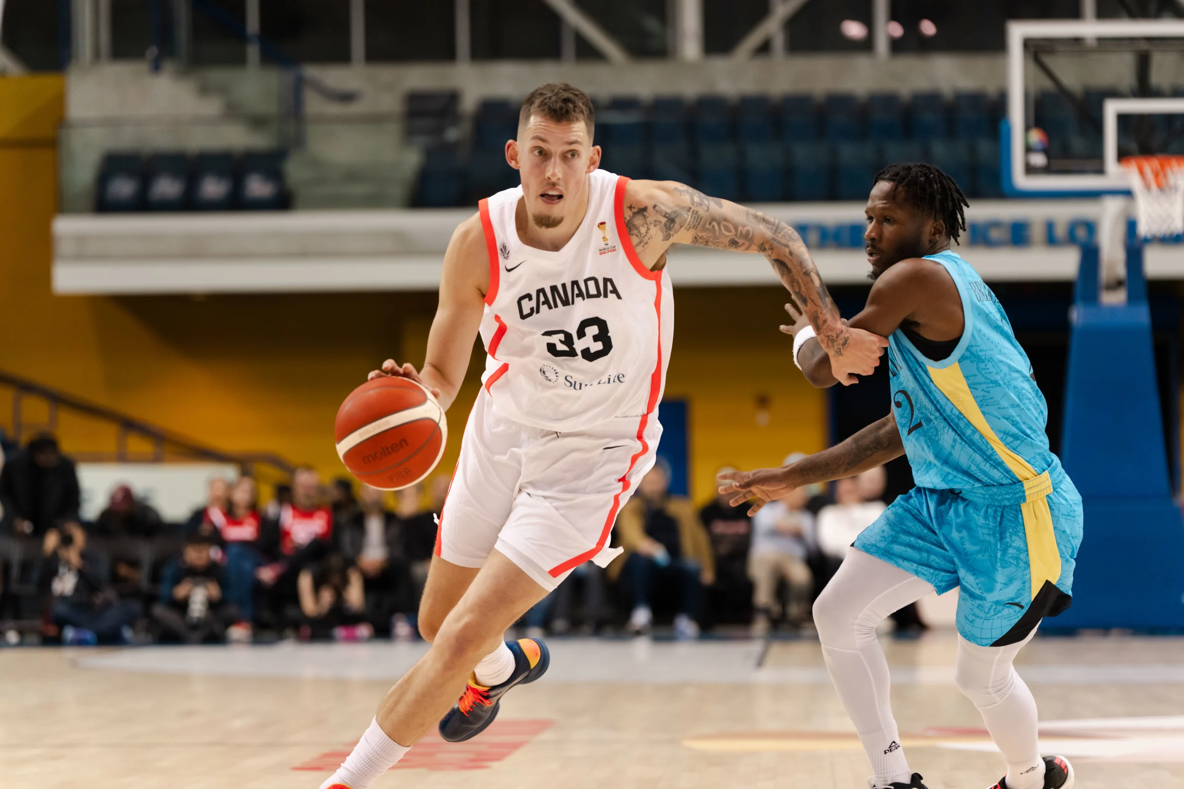 Kyle Witjer scored 18.5 points in this first game against Bahamas. (Photo: Courtesy of Canada Basketball / FIBA)