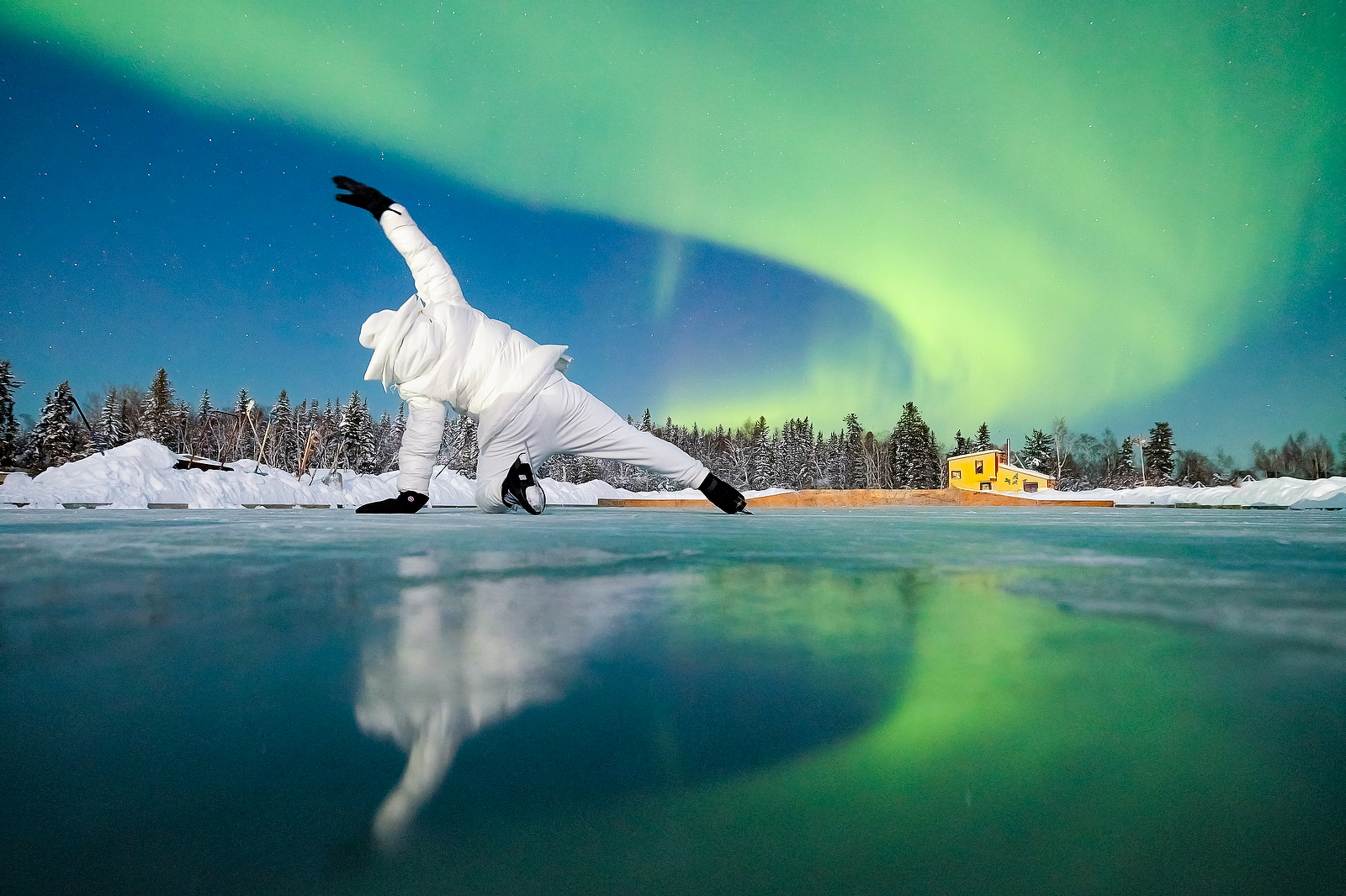 Pro skater wild ice enthusiast Elladj Balde and pro mountaineer Paul Zizka