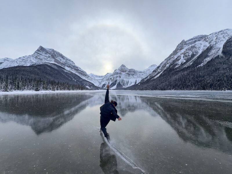 Elladj Balde on wild ice by Paul Zizka