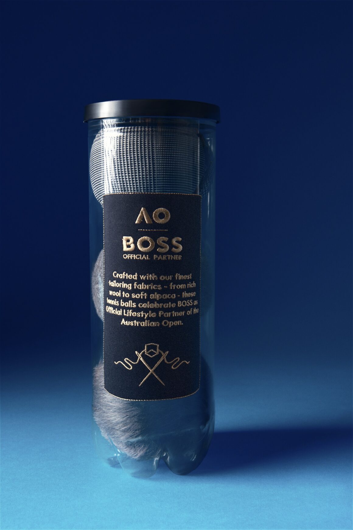 Boss x Australian Open AO official partnership custom balls campaign. 