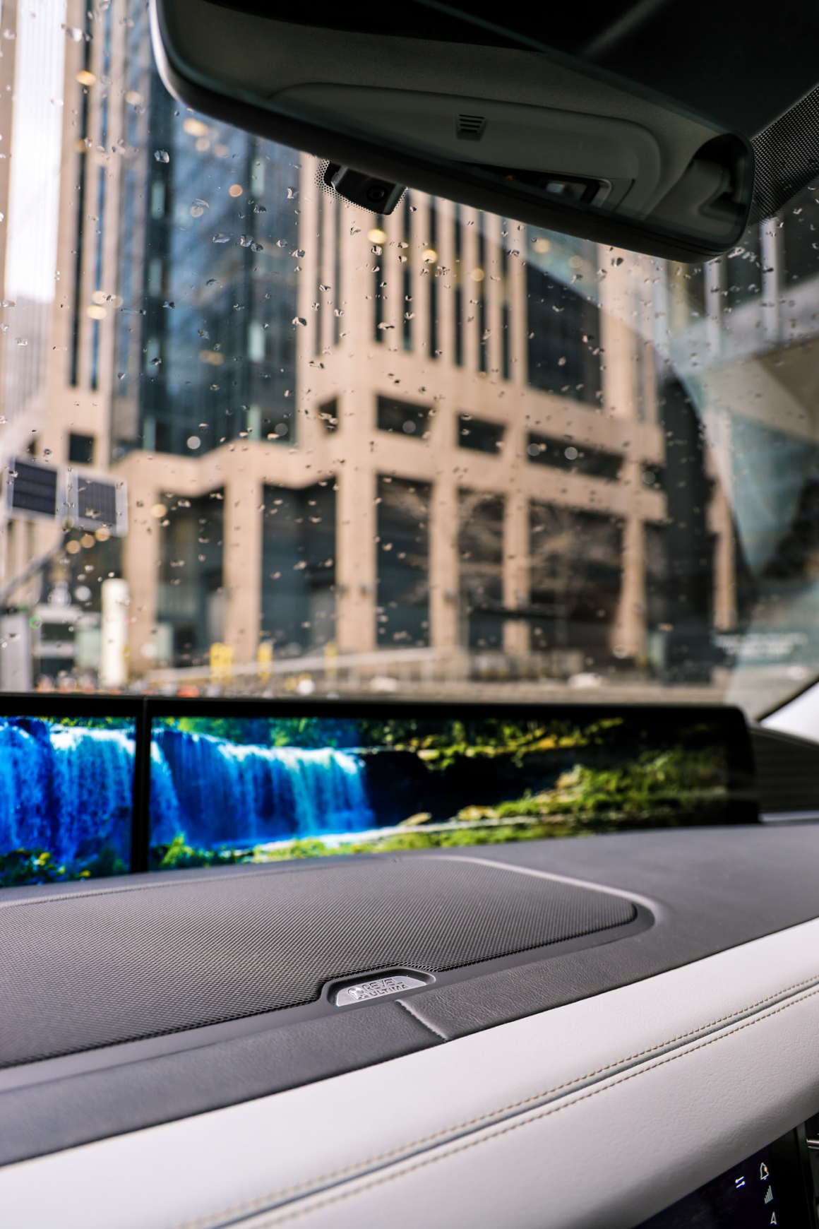 Waterfall rejuvination calm app in action on the Lincoln Navigator