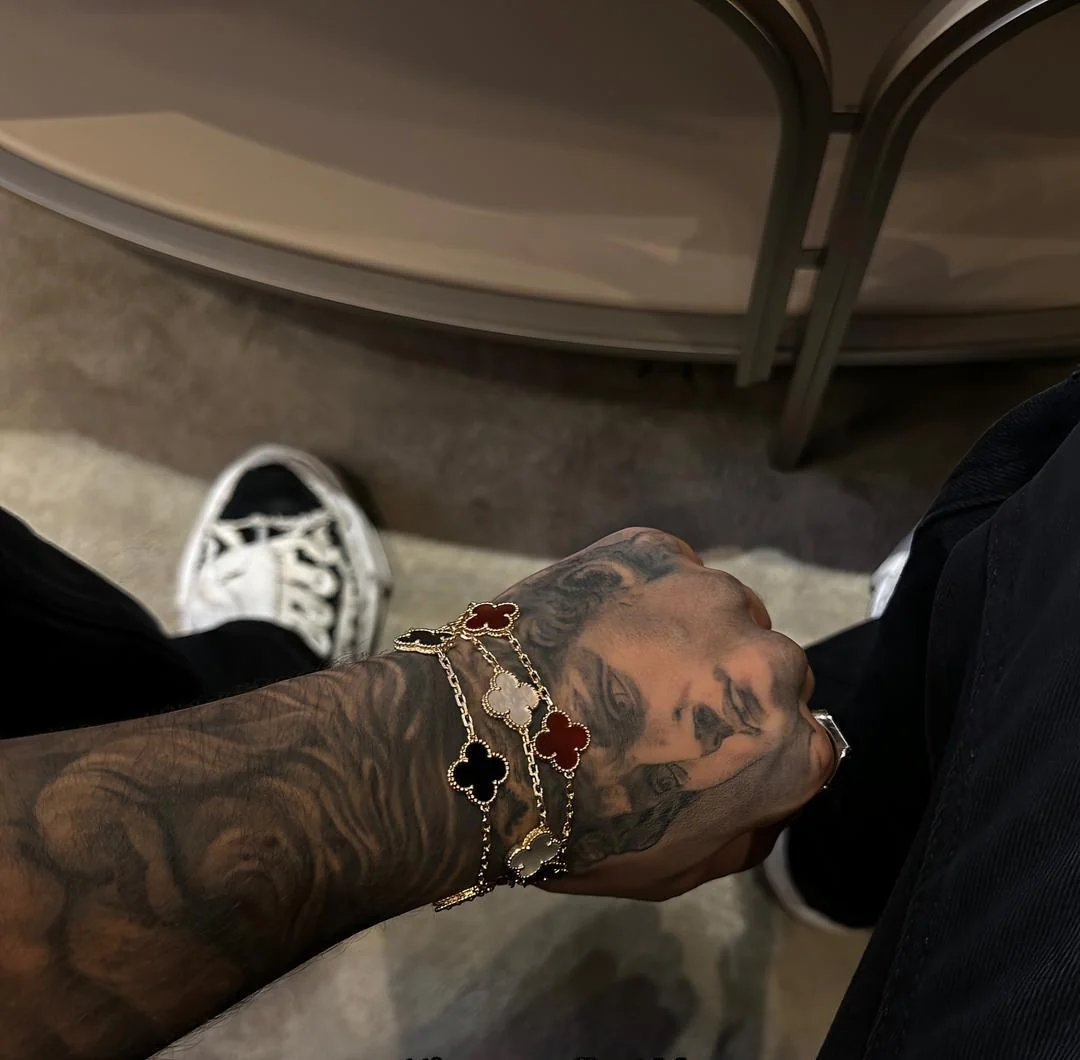 Men wearing the Van Cleef Alhambra bracelet viral on trend right now 