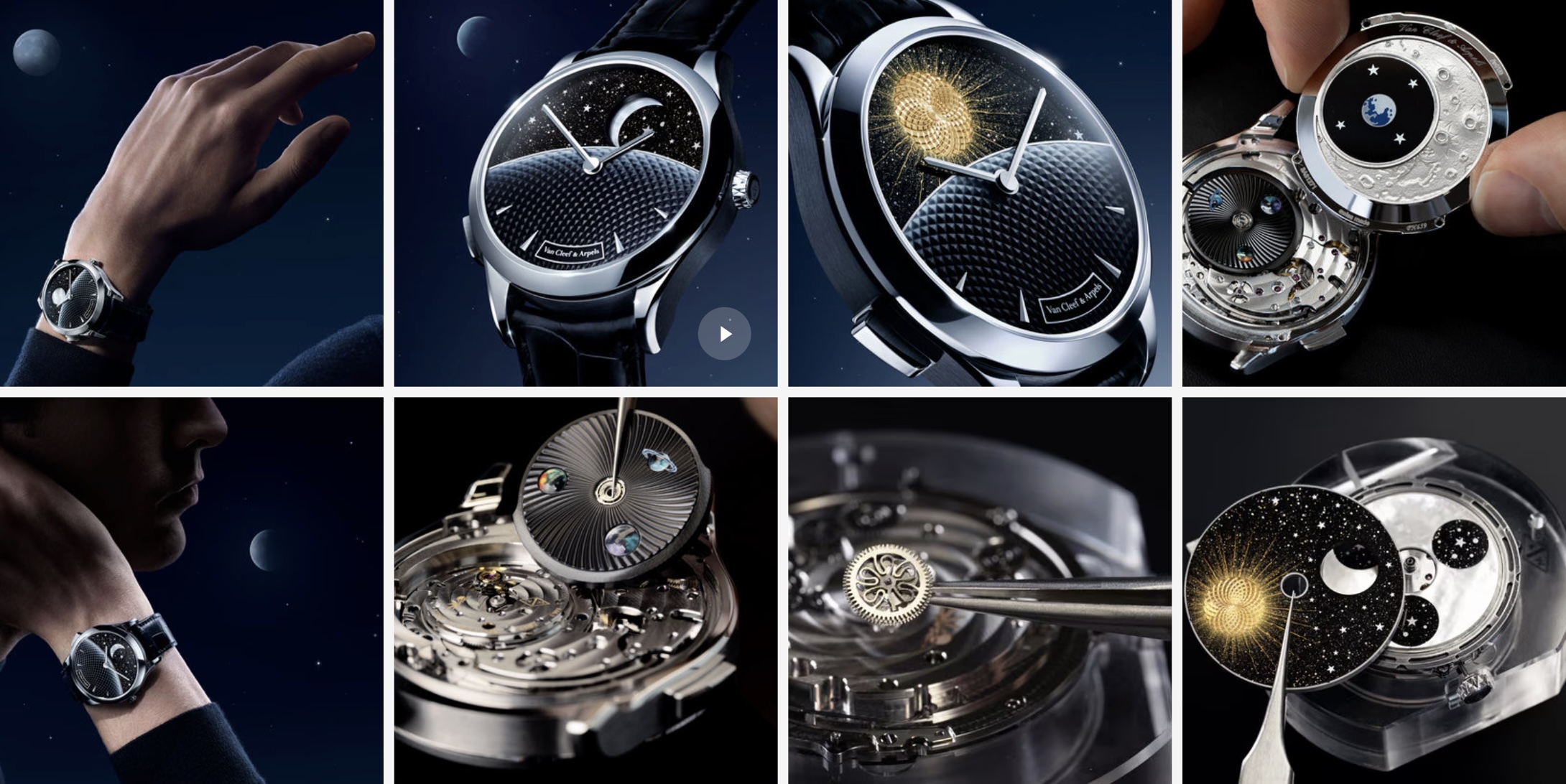 Van Cleef & Arpels Midnight Jour Nuit Phase de Lune dial close-up