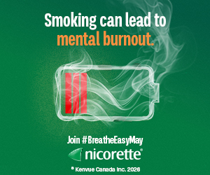 Nicorette Canada Breathe Easy May Challenge Advertisement