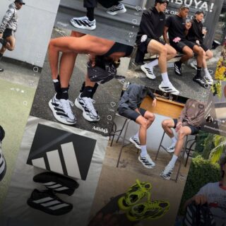 White adidas Adizero EVO SL running shoes worn on a city street, highlighting the sleek performance trainer that became one of Summer 2026’s biggest sneaker trends.