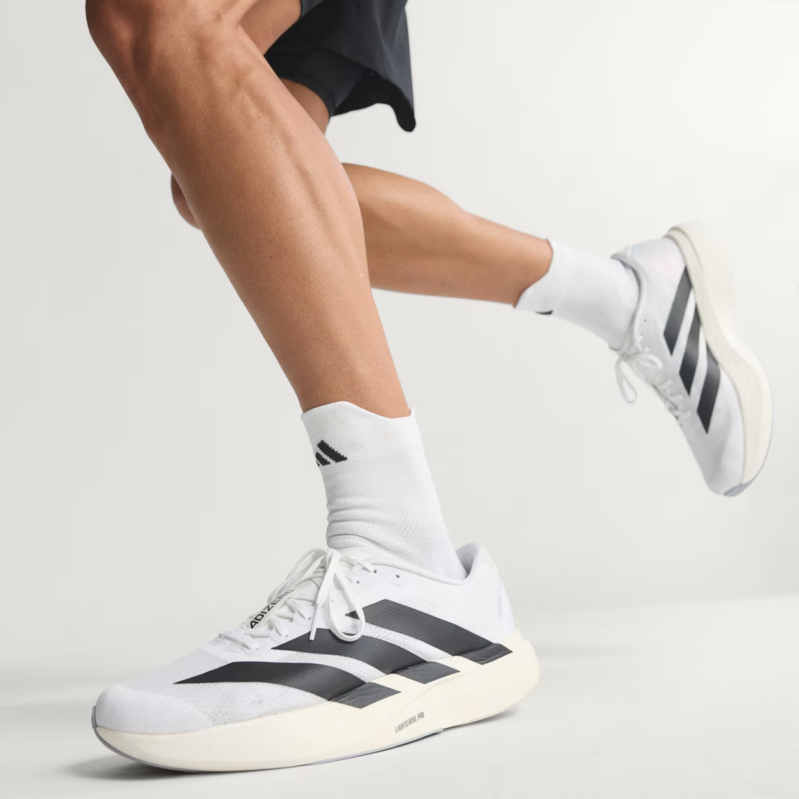 Black and white colourway Adizero EVO SL runners